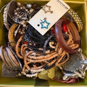 5lbs Jewelry Box Crafting Lot Broken Assortment Chains Beads Findings Art Supply